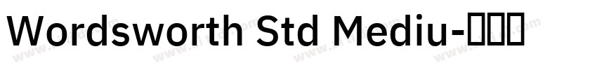 Wordsworth Std Mediu字体转换